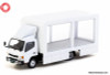 Mitsubishi Fuso Canter Mobile Car Carier Display Truck, White 1:64 Diecast Model Truck by Tarmac Works