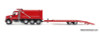 Western Star 49X Ox Bodies Dump w/ Beaver Tail Trailer, Viper Red 1:64 Diecast Model Truck DCP by FG