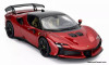 2024 Ferrari SF90 XX Stradale, Rossa Magma Red Metallic 1:18 Diecast Model Car by Burago
