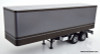 53' Dry Goods Trailer, Gray/Black 1:18 Diecast Model Trailer by Road Kings