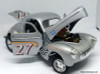 1941 Willys Coupe - Silver #27 1:18 Diecast Model by Road Signature