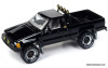 1985 Toyota SR5 Truck, Black "Mystery Matinee: Back to the Future" (1985 Movie) 1:64 Diecast Model Car by Johnny Lightning
