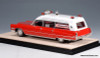 1968 Cadillac Miller-Meteor Ambulance, White/Red 1:43 Resin Cast Model Ambulance by Stamp Models