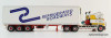 Kenworth K100 Sleeper Tractor w/Refrigerated Trailer: Refrigerated Roadways 1:64 Diecast Model Truck by Highway Replicas