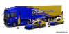 Scania Sleeper Tractor w/53' Container Trailer & Honda Civic (FD2) + Honda NSX Spoon Racing 1:64 Diecast Model Vehicles by Time Micro