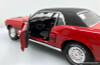 RARE!! 1968 Ford Mustang GT California Special Hard Top, Red/Black 1:18 Diecast Model Car by Greenlight