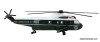 Marine One VH-3D Sea King Presidential Helicopter Diecast Model Helicopter by DWWT