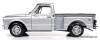 1968 Chevrolet C10 Pickup Stepside, Silver 1:18 Diecast Model Truck by Auto World
