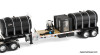 Peterbilt 379 Day Cab & DEMCO Liquid Tender Trailer, White & Black 1:64 Diecast Model Truck DCP by FG