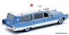 Cadillac Miller Meteor Ambulance, Metallic Blue/White 1:87 ABS Plastic Model Ambulance by Brekina