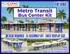 Metro Transit Bus Center 1:87 Bus Station Diorama - E-Z Assembly Kit for Diecast Collectors by Iconic Replicas