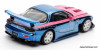 Mazda RX7 RE Amemiya Wide Body, Blue Chrome 1:64 Diecast Model Car by Pop Race