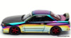 Nissan Skyline GT-R (BNR32), Chameleon Chrome w/Carbon Hood 1:64 Diecast Model Car by Pop Race