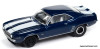 1969 Chevrolet Camaro Z28, Metallic Blue w/White Stripes 1:64 Diecast Model Car by Johnny Lightning