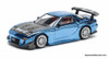 Mazda RX7 RE-AMEMIYA, Blue Chrome 1:64 Diecast Model Car by Pop Race