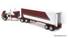 Kenworth W900A Sleeper Tractor w/40' Refrigerated Trailer, Burgundy/White 1:64 Diecast Model Truck DCP by FG