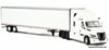 Freightliner Cascadia Fifth Generation Semi Truck w/Raised Roof Sleeper, White 1:64 Diecast Model Truck DCP by FG