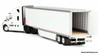 Freightliner Cascadia Fifth Generation Semi Truck w/Raised Roof Sleeper, White 1:64 Diecast Model Truck DCP by FG