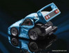 Ferrari F40 Supercar Q Version, Chrome Blue 1:64 Diecast Model Car by Demon King
