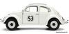 1968 Volkswagen Beetle #53 Herbie The Love Bug w/Wheel Rack 1:24 Diecast Model Car by Jada