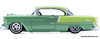 1955 Chevrolet Bel Air Lowrider, Crocus Yellow/Laurel Green 1:64 Diecast Model Car by Greenlight