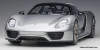 2013 Porsche 918 Spyder w/Weissach Package, GT Silver Metallic 1:12 Diecast Model Car by AUTOart