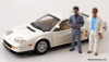 1984 Ferrari Testarossa, White w/ Figures 1:12 Diecast Model Car by KK Scale