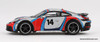 1978 Porsche 911 #14, Ice Grey Metallic: Dakar Rally 1978 1:64 Diecast Model Car by Mini GT