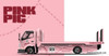 Hino H300 Flatbed Car Carrier, Pink: The Pig 1:64 Diecast Model Truck by Cool Car
