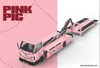 Hino H300 Flatbed Car Carrier, Pink: The Pig 1:64 Diecast Model Truck by Cool Car
