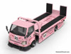 Hino H300 Flatbed Car Carrier, Pink: The Pig 1:64 Diecast Model Truck by Cool Car