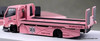 Hino H300 Flatbed Car Carrier, Pink: The Pig 1:64 Diecast Model Truck by Cool Car