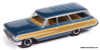 1964 Ford Country Squire, Guardsman Blue w/Honey Colored Wood Trim 1:64 Diecast Model Car by Auto World