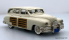 1948 Packard Station Wagon, Cream/Wood Trim 1:43 White Metal Model Car by The Brooklin Collection
