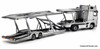 Mercedes Benz Actros MP5 Sleeper Tractor w/Car Transporter Trailer, Silver 1:64 Diecast Model Truck by Tiny
