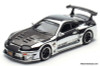 Toyota Supra GT300 Top Secret, Chrome Silver 1:64 Diecast Model Car by Pop Race