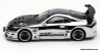 Toyota Supra GT300 Top Secret, Chrome Silver 1:64 Diecast Model Car by Pop Race
