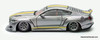 Ford Mustang (6th Generation) Clinched Widebody Kit, Metallic Gray 1:64 Diecast Model Car by Liberty64