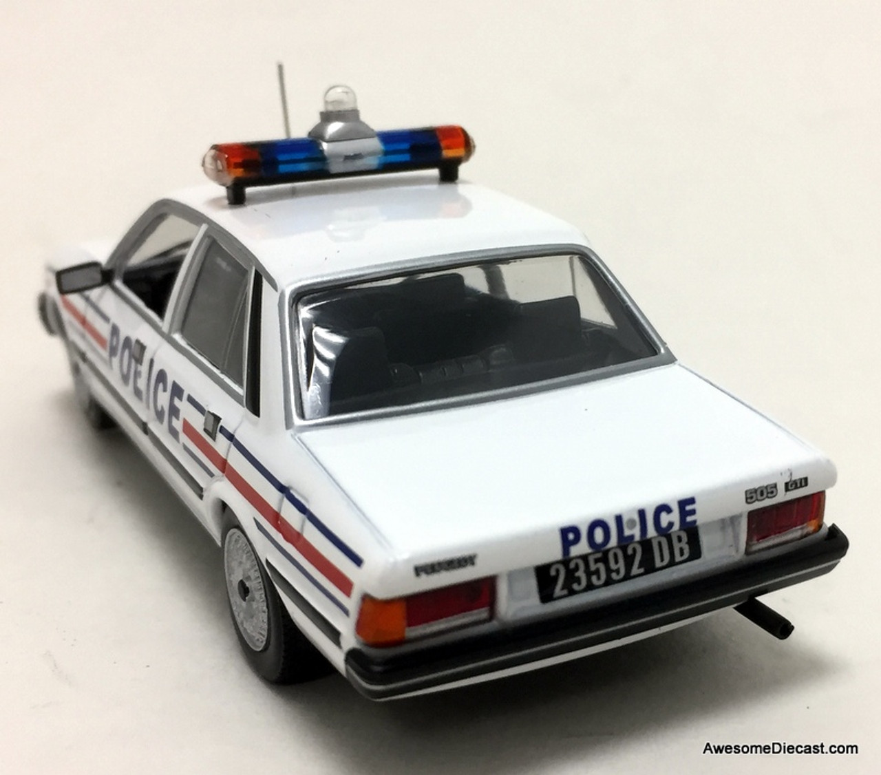 POL80 1/43 IXO atlas Police du Monde PEUGEOT 505 GTI Police Danielson 
