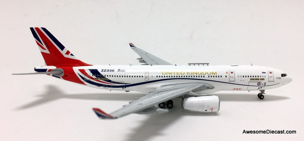 1:400 Aviation400 United Kingdom Air Force One MRTT330 ZZ336 Free Tractor+Stand 