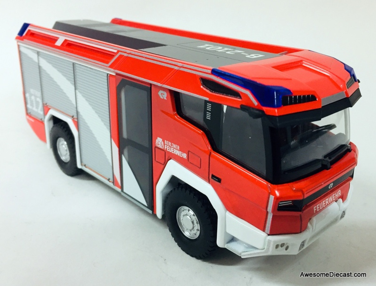 Wiking 1:43 Rosenbauer RT Electric Fire Truck: Berlin Fire Service, Germany