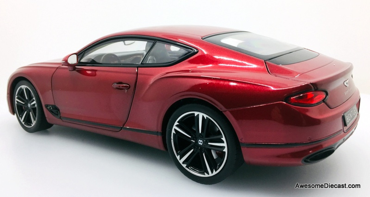 Norev 1:18 2018 Bentley Continental GT, Candy Red Metallic