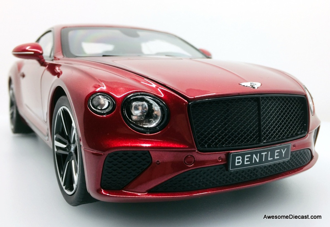 2018 Bentley Continental GT Candy Red Metallic 1/18 Diecast Model Car by  Norev 182788