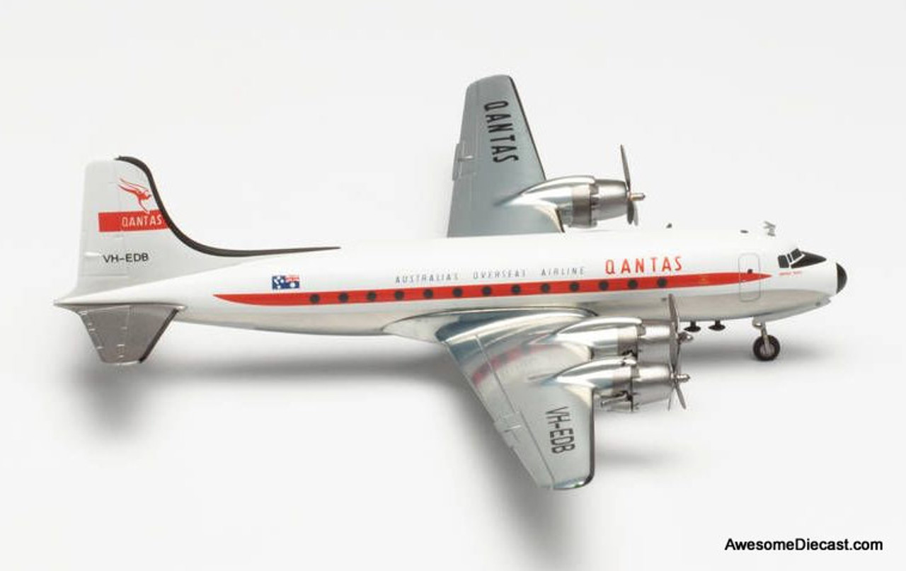 Herpa Wings 1:200  Douglas DC-4  Qantas Australia VH-EDA 570855 Modellairport500 