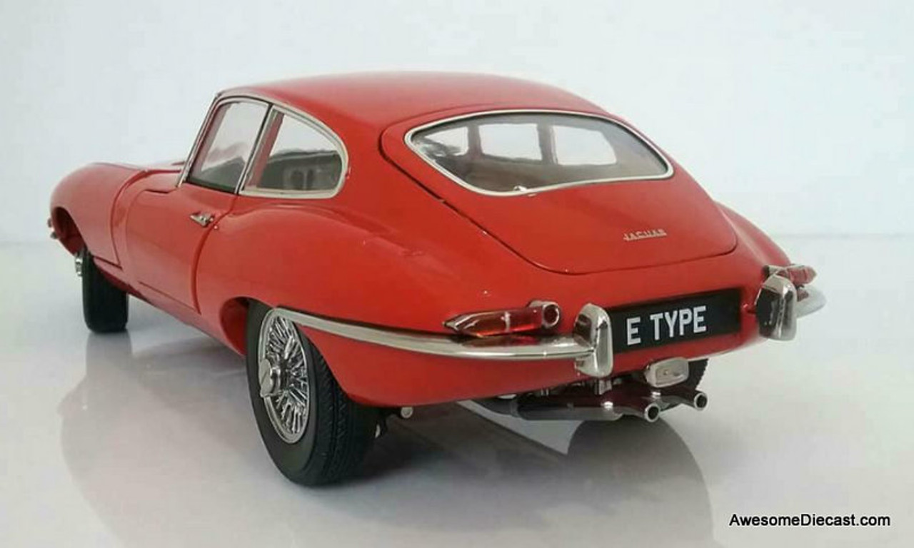 Kyosho 1:18 1961 Jaguar E-Type Coupe (RHD), Red