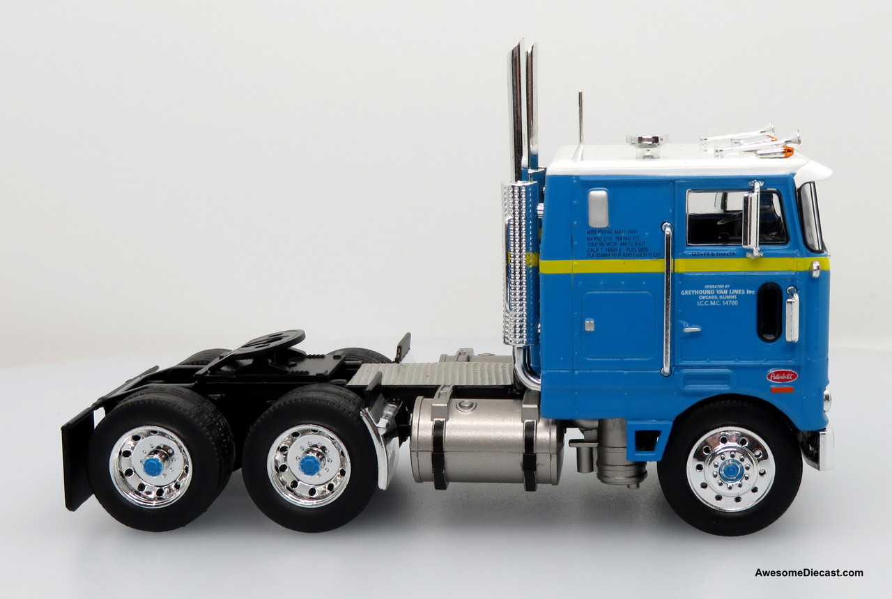 Iconic Replicas 1:43 Peterbilt 352 Pacemaker Tractor Trailer: Greyhound Van  Lines