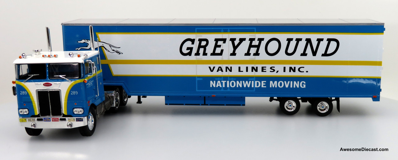 Iconic Replicas 1:43 Peterbilt 352 Pacemaker Tractor Trailer: Greyhound Van  Lines