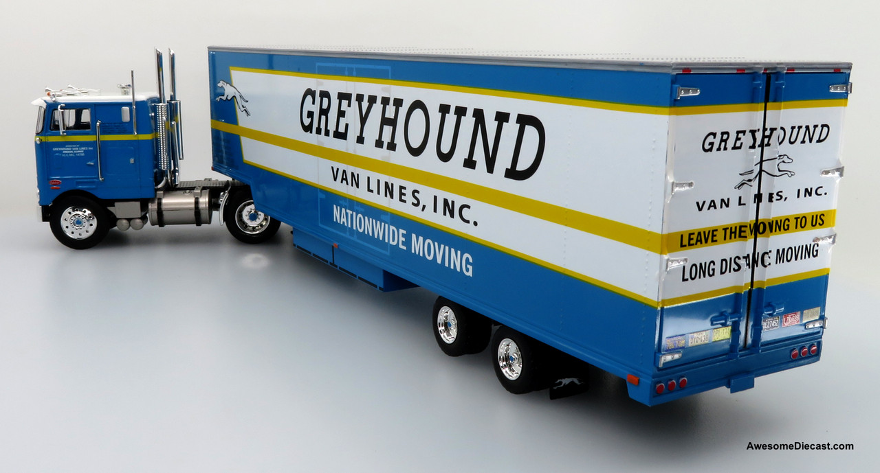 Iconic Replicas 1:43 Peterbilt 352 Pacemaker Tractor Trailer: Greyhound Van  Lines