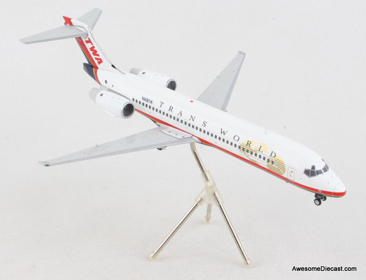 Boeing 717-200 Commercial Aircraft trans World Airlines White With Red  Stripes 1/400 Diecast Model Airplane By Geminijets : Target