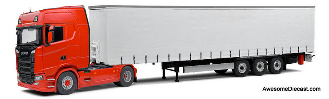 Solido 1:24 2021 Scania 580S Highline w/Tarpaulin Covered Trailer